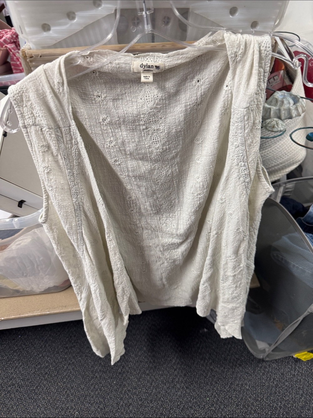Dylan cotton sleeveless cardigan M // 071072